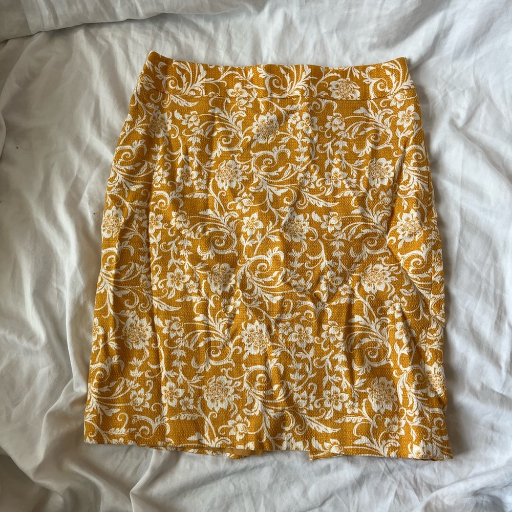 Loft mustard yellow skirt
